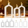 EID Mubarak Silicone Mold Gypsum Cement Making DIY Craft Ramadan Gifts Muslim Party Home Table Decoration Ornament Candle Holder