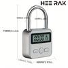 Timer Padlock LCD HD Display Add Backlight Zinc Alloy 99 Hours Max Timing Super Long Standby Anti-addiction Electronic Lock