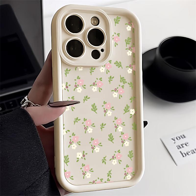 Matte Silicone Flower Phone Case For iPhone 11 Case iPhone 15 13 16 12 14 Pro Max XR XS X 7 8 Plus SE Soft Shockproof Cover