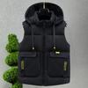 Plus Size L-8XL Fashion Winter Warm Vests for Men Outerwears Hooded Casual Thick Sleeveless Parkas Men's Waistcoat