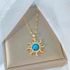 Sunflower Necklace Female Personality Versatile Dopamine Barbie Zircon Jewelry