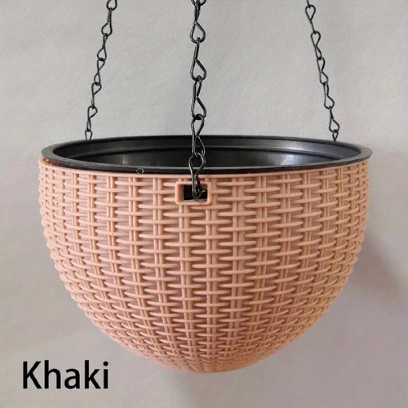 Универсальные круглые подвесные цветочные горшки из смолы, корзина для уличного подвесного горшка, держатель для сада, балкона, ведро для цветов, домашний декор