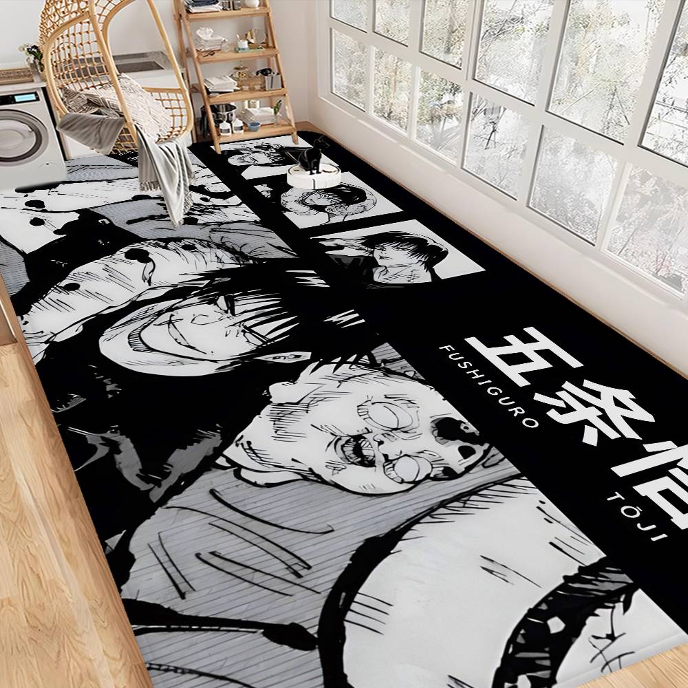 Kaisen Fushiguro Toji Anime Floor Mat INS Style Soft Bedroom Floor House Laundry Room Mat Anti-skid Household Carpets