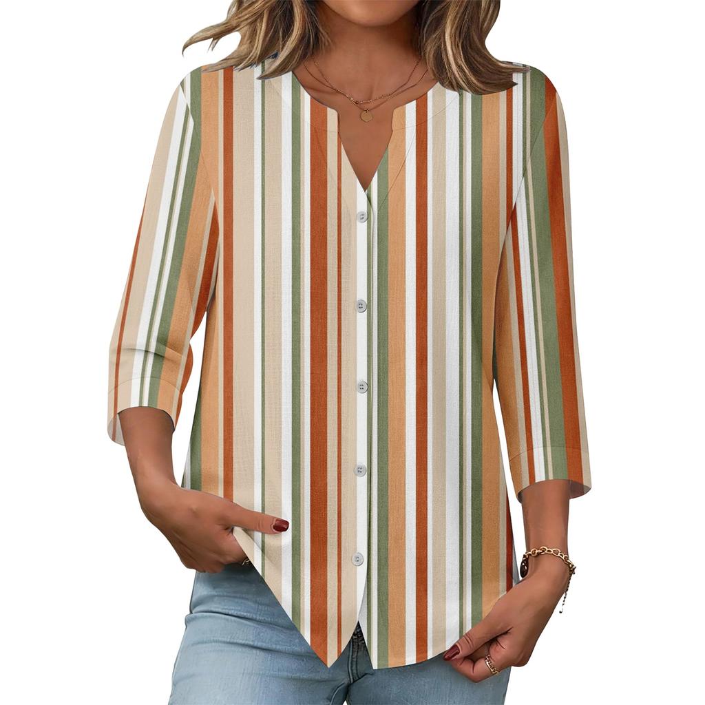 Женская модная повседневная винтажная блузка с принтом