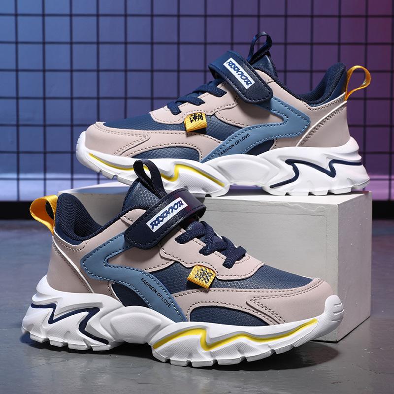 Boys' Shoes Spring New Shoes Breathable Double Mesh Girls Sports Shoes Medium Size Boys Running Shoes Children