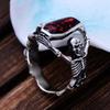 Vintage Men's Ghost Skeleton Skull Rings For Men Gothic Punk Alloy Metal Coffin Ring Rock Biker Halloween Jewelry Accessories