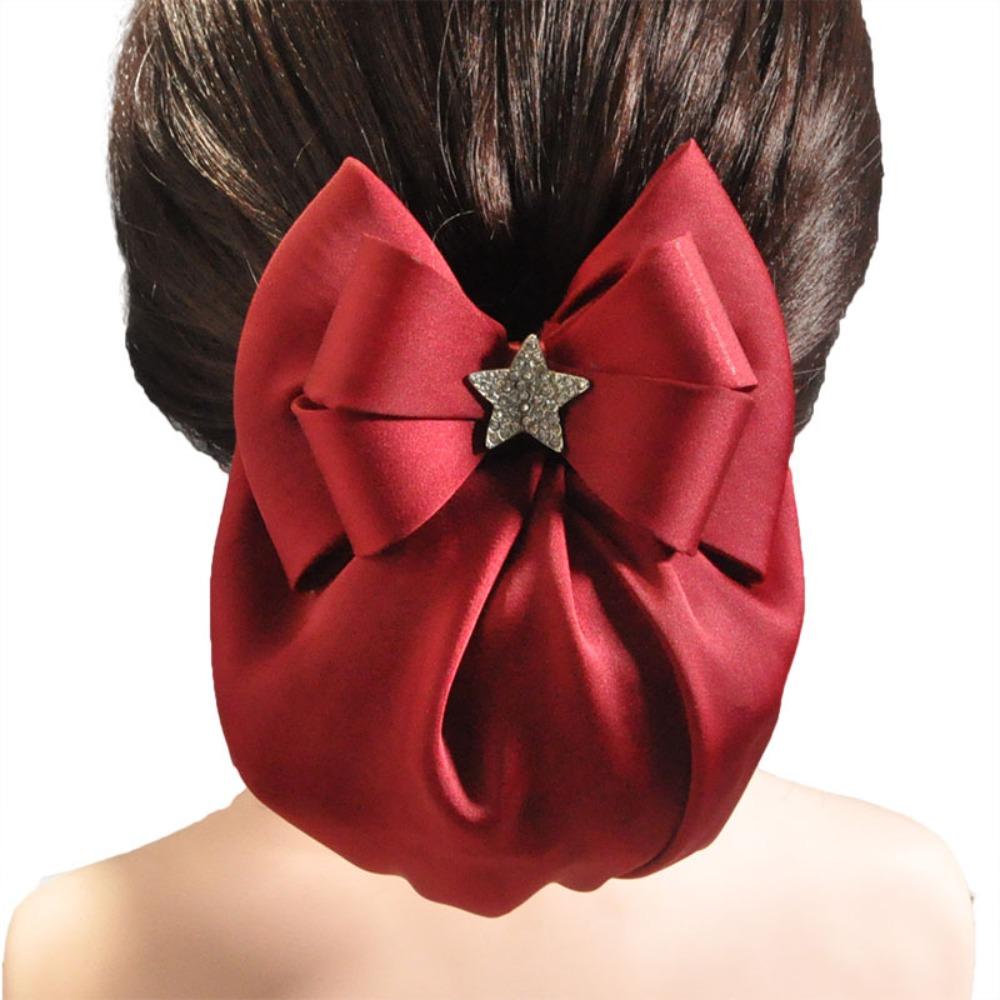 Корейский стиль бант снуд милый женский весенний зажим элегантный оборчатый край сетка для волос для девочек