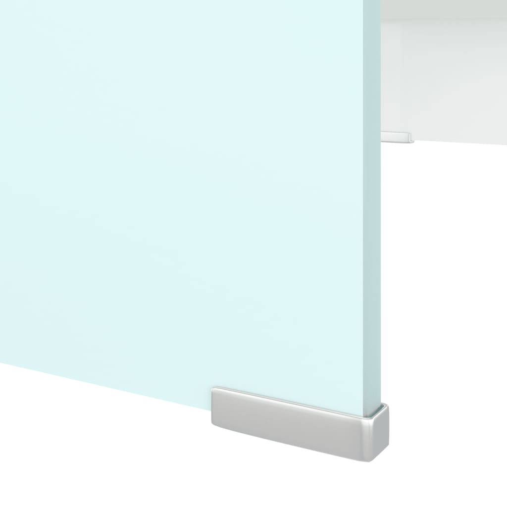 Vidaxl Podstawka Pod Monitor / Tv, Zielone Szkło, 70X30X13 Cm