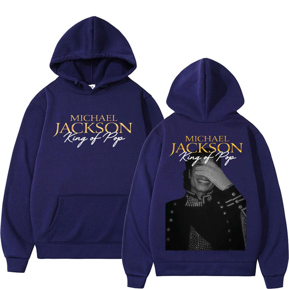 Unisex Woman'sMichael Jackson King of Pop Hip Hop Style Hoodies Men Women Harajuku Streetwear Vintage Sweatshirt High Quality Fleece Pullovers