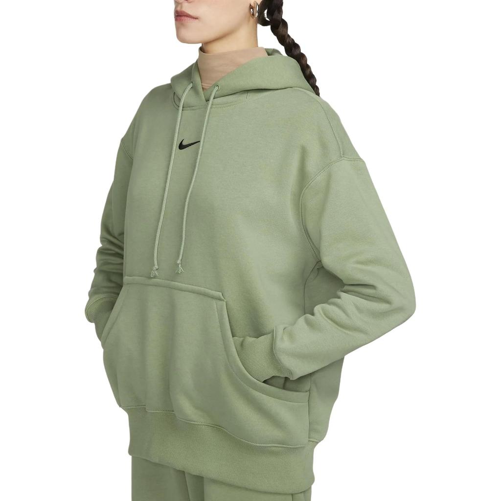 Nike Sweatshirts Women's Green Hooded Moderate Other (Unisex) Sweatshirts DQ5860 386