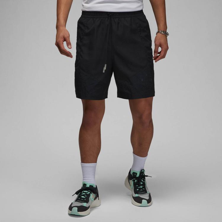 Jordan Однотонные прямые шорты с завязками, мужские брюки, черные DX9642-010