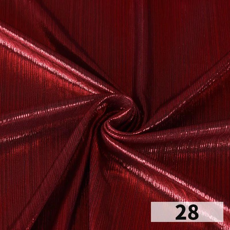 1x1.45 Meter Metallic Gliter Soft Fabric Shiny Gold Silver Fashion High Stretch Bright Silky Cloth for Diy Sewing Dress Fabrics