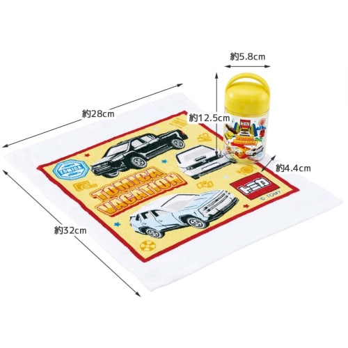 Skater Antibacterial Wet Towel Set with Case Wet Towel Tomica 24 Made In Japan 32 X 30.5cm OA5AG-A