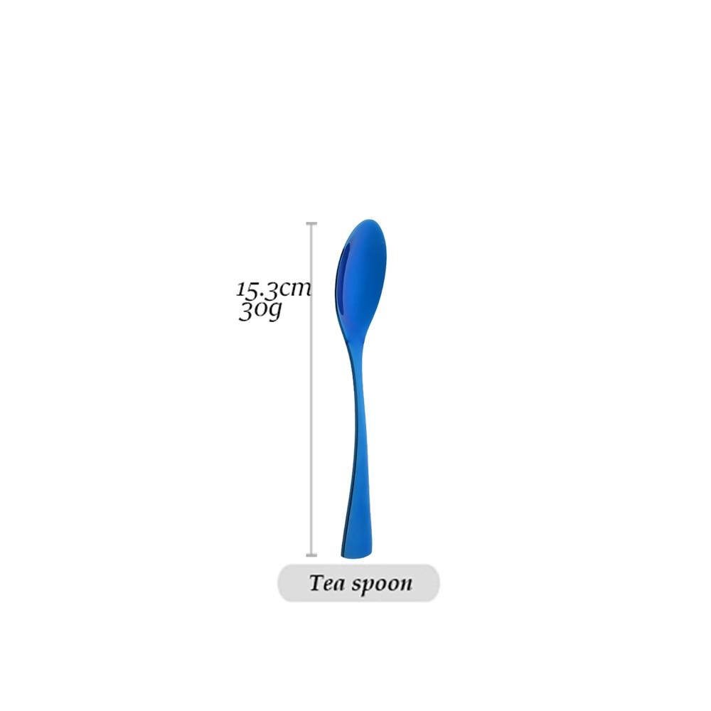 1 шт., зеркальная посуда, синий столовый прибор из нержавеющей стали 304, вилка, нож, ложка, десертные вилки, набор столовых приборов, посуда для вечеринки, свадьбы