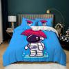 Astronaut Duvet Cover Set King Size Cartoon Astronaut Star Moon Pattern Bedding Set Microfiber Space Theme Full Twin Quilt Cover