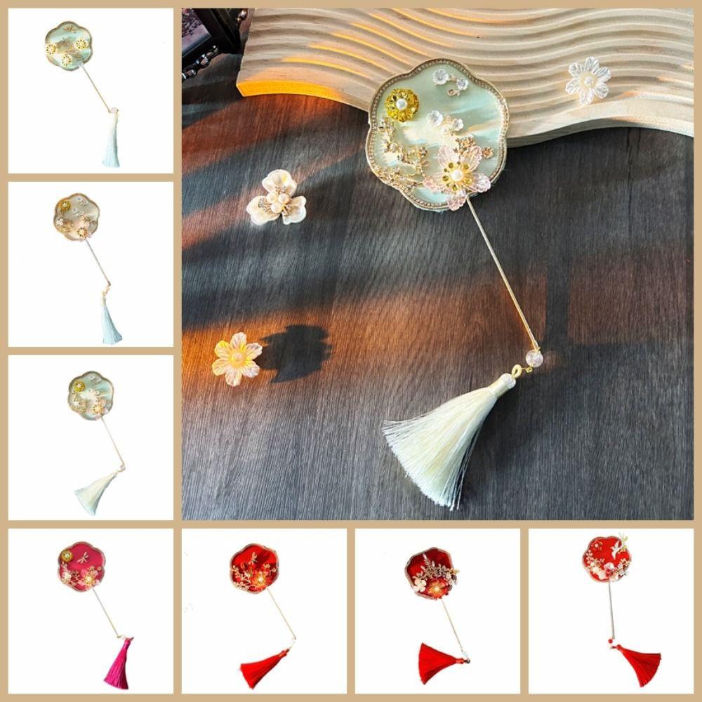 Chinese Style Mini Chinese Fan Tassels Chinese Silk Fan Bridal Group Fan Chinese Wedding