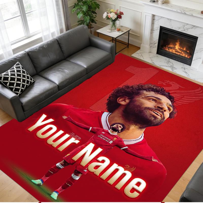 Crystal Velvet Rug Custom Name Text, Soft Non Slip Floor Mat Home DecorMohamed Salah