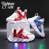LED Children Glowing Shoes Baby Luminous Sneakers Boys Lighting Running Shoes Kids Breathable Mesh Sneakers Size 21-30