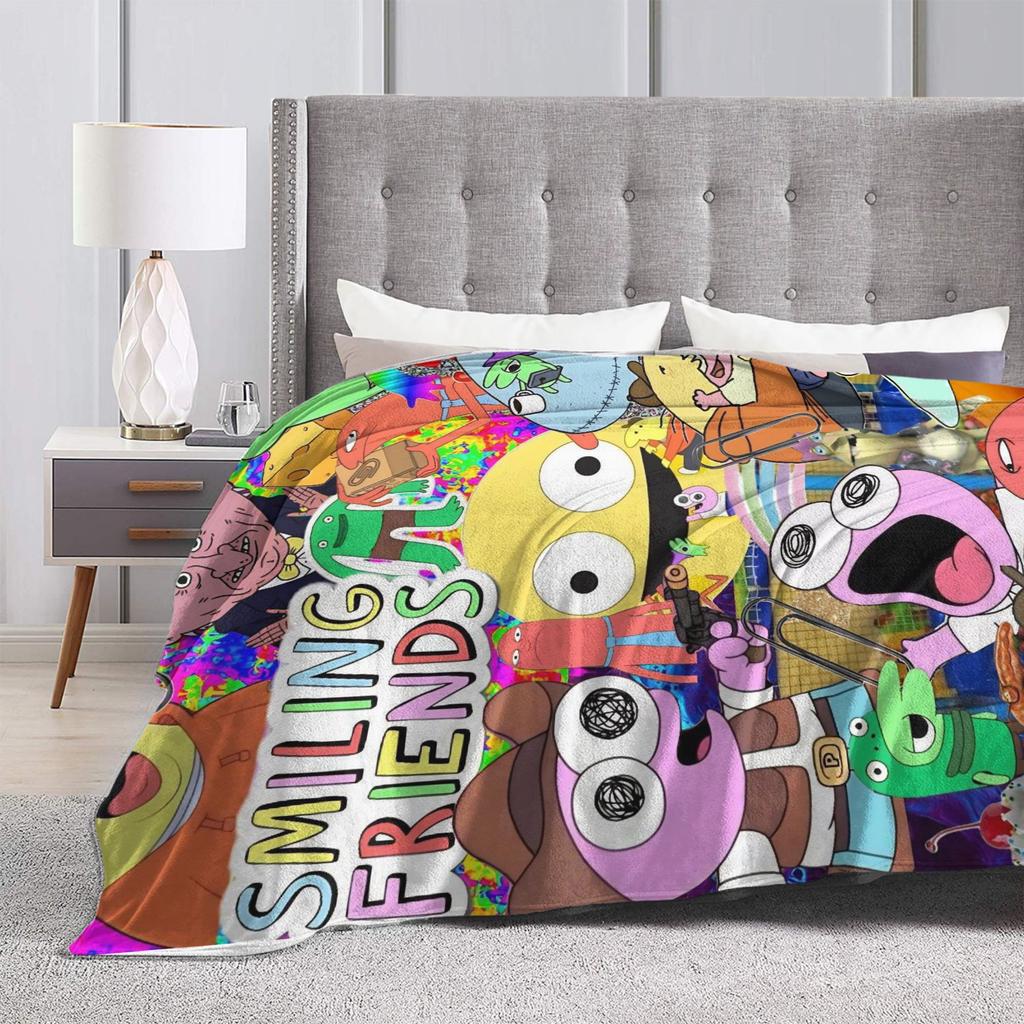 Smiling Friend Games Blanket Quality Warm Soft Throw Blanket Spring Travel Office Home Decor Novelty Bedspread