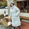 Женская осенне-зимняя однотонная утепленная верхняя одежда с хлопковой подкладкой и капюшоном, теплая длинная куртка, пальто