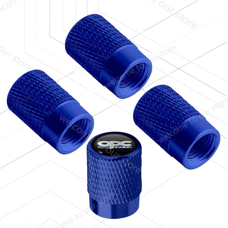 4Pcs/Set For OPC Line LOGO Badge Opel Corsa Ampera Astra Adam Mokka Vauxhall Vectra Car Wheel Tire Valve Caps Tyre Stem Covers PF5