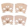 4pcs/set Violin Bridges Fiddle Maple Wood for 4/4-3/4 Size Instrument Accessories Violin Strings Bridge Part Tools 50 X 40 X 5mm
