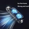 Creative Rear Headrest Seat Fan - USB Powered Dual Turbo Bladeless Quiet Operation for Car Use Portable Personal Cooling with Lightweight Clip-On