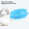Щетка для ванны 2 в 1, массажная очищающая щетка для тела и головы, силиконовый отшелушивающий скраб для тела с нескользящей ручкой