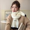 Вязаный шерстяной шарф в японском и корейском стиле для женщин - Теплая зимняя манишка, Идеальный новогодний красный рождественский подарок
