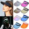Empty Top Transparent Women Men Anti-UV Sunshade Hat Bicycle Sun Hat Visor Caps Summer Baseball Hat