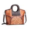 Vintage Embossing Handbags Genuine Leather Ladies Shoulder Bags for Women Ladies Crossbody Bags Purse