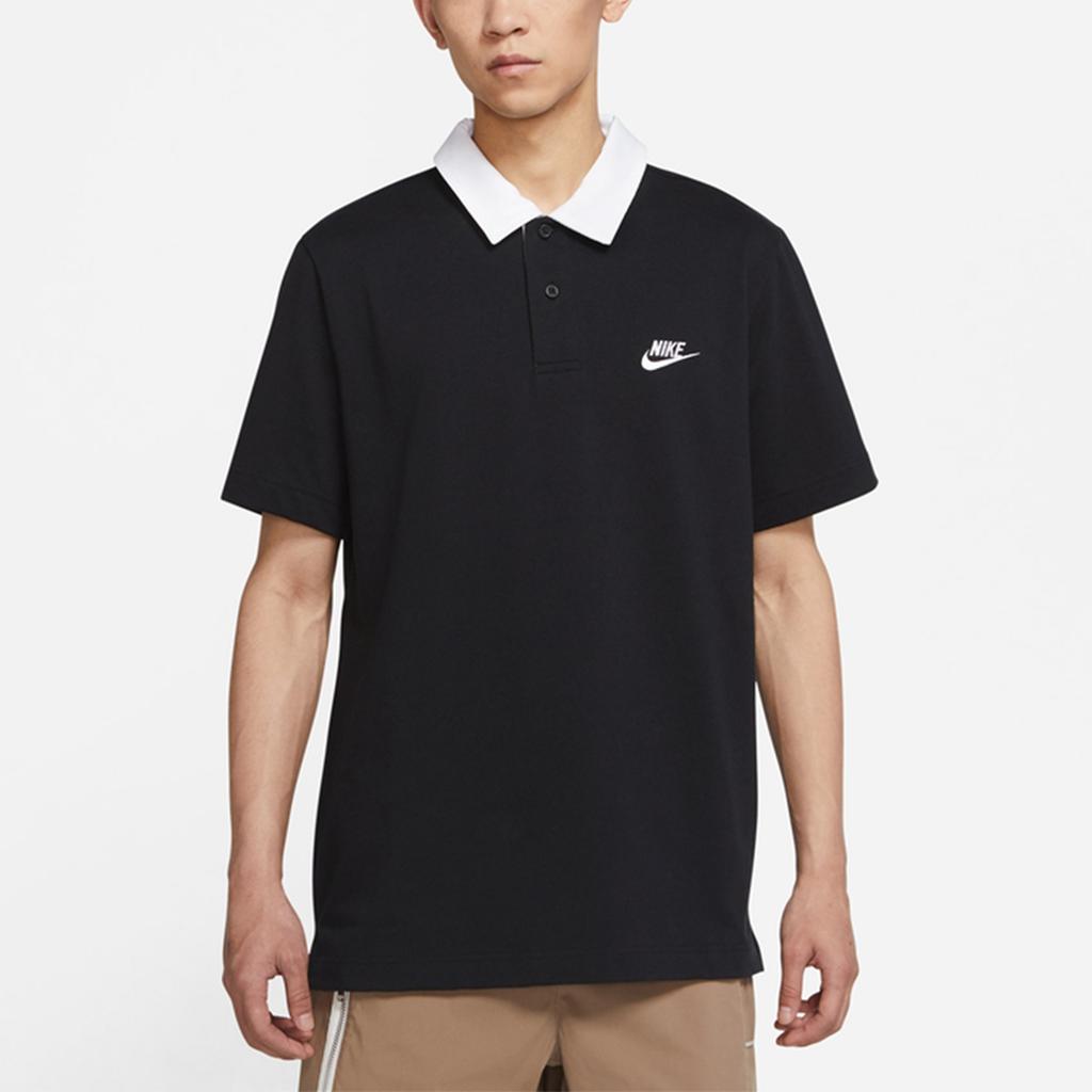 Nike Polo Shirts Men's Black Polo Collar Moderate Straight Fit DD4713-010