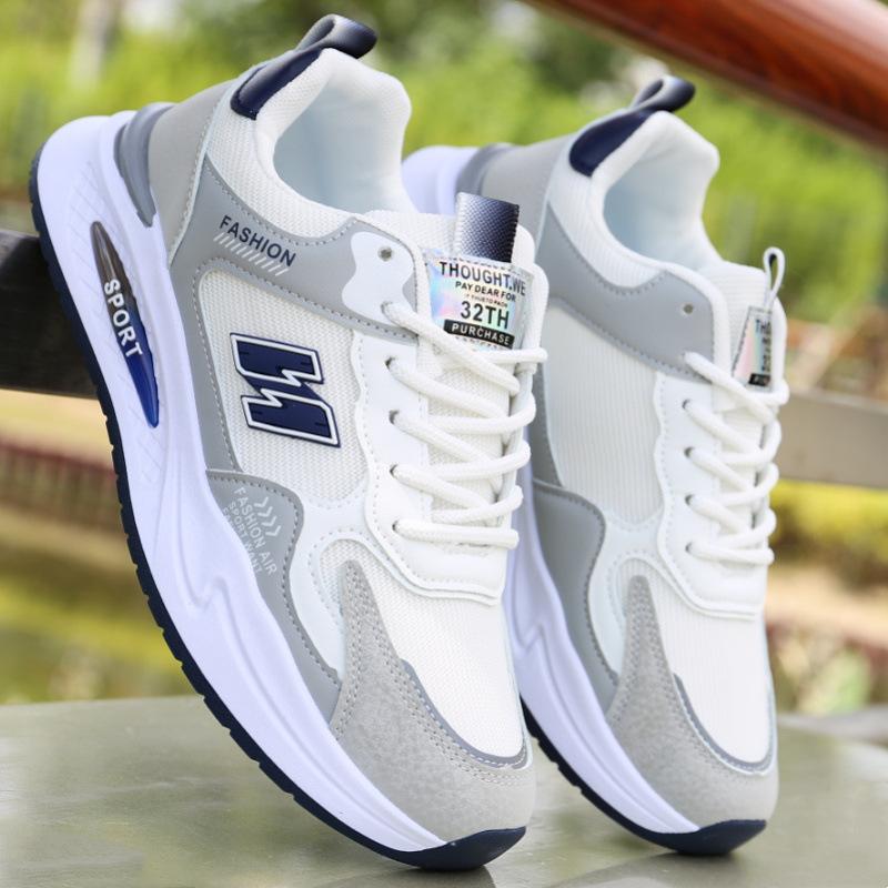 Мужская обувь, новая осенняя обувь, мужская модная универсальная обувь из сетки, мужская спортивная обувь, нескользящая и износостойкая повседневная обувь с мягкой подошвой