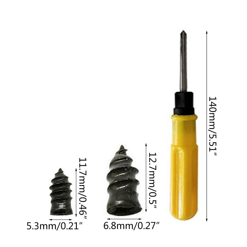 20/40Pcs Tyre Repair Kit Rubber Nails with Screwdriver, Self-Service Car Puncture Repair Kit for Motorcycles Car