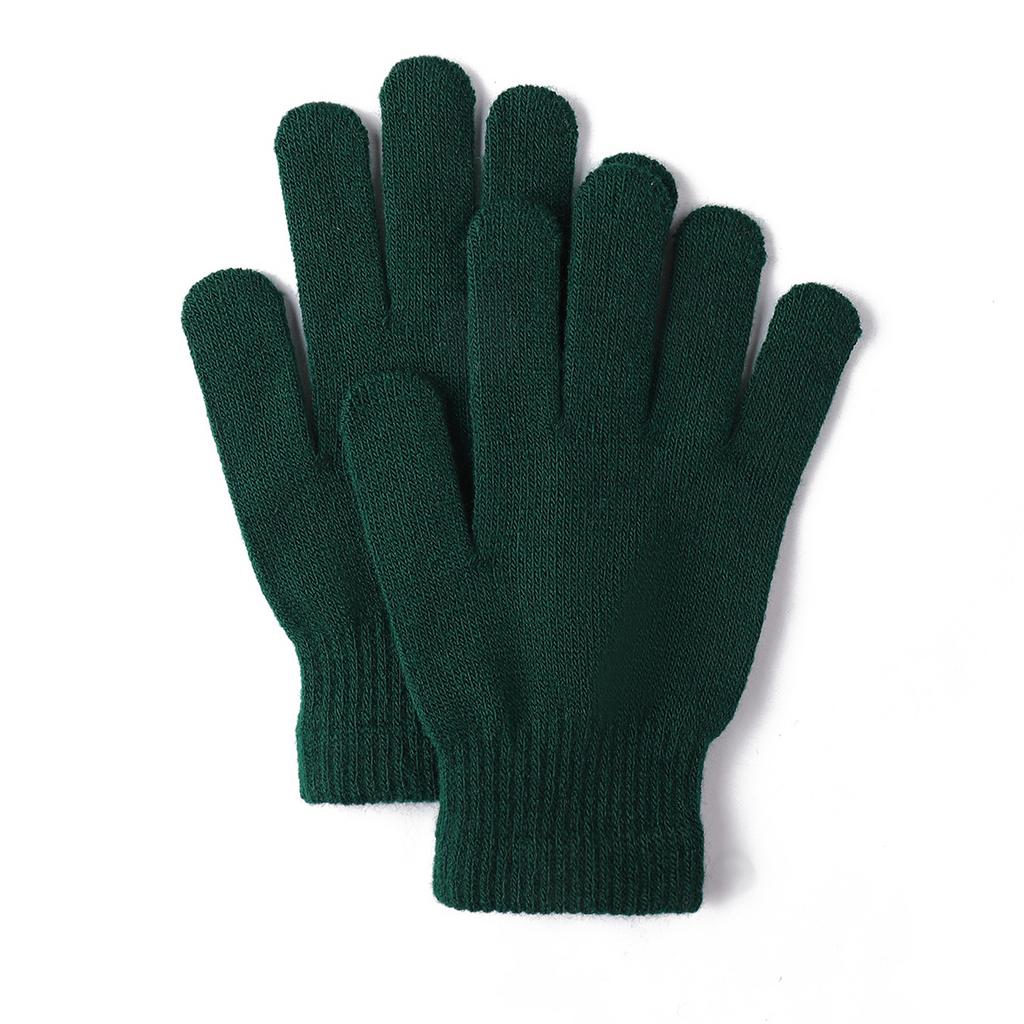 Warm Solid Color Gloves, Cold Resistant Knitted Gloves, Unisex Cycling Gloves