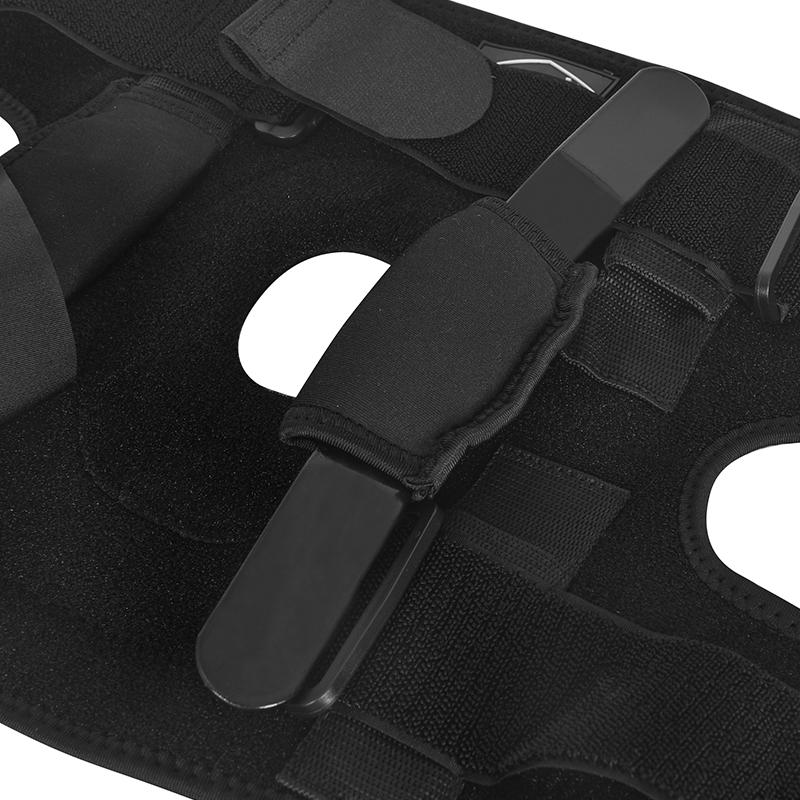 Black Open Patella Joint Neoprene Adjustable Hinged Sports Knee Brace for Relieve Joint Ligament and Arthritis Pain