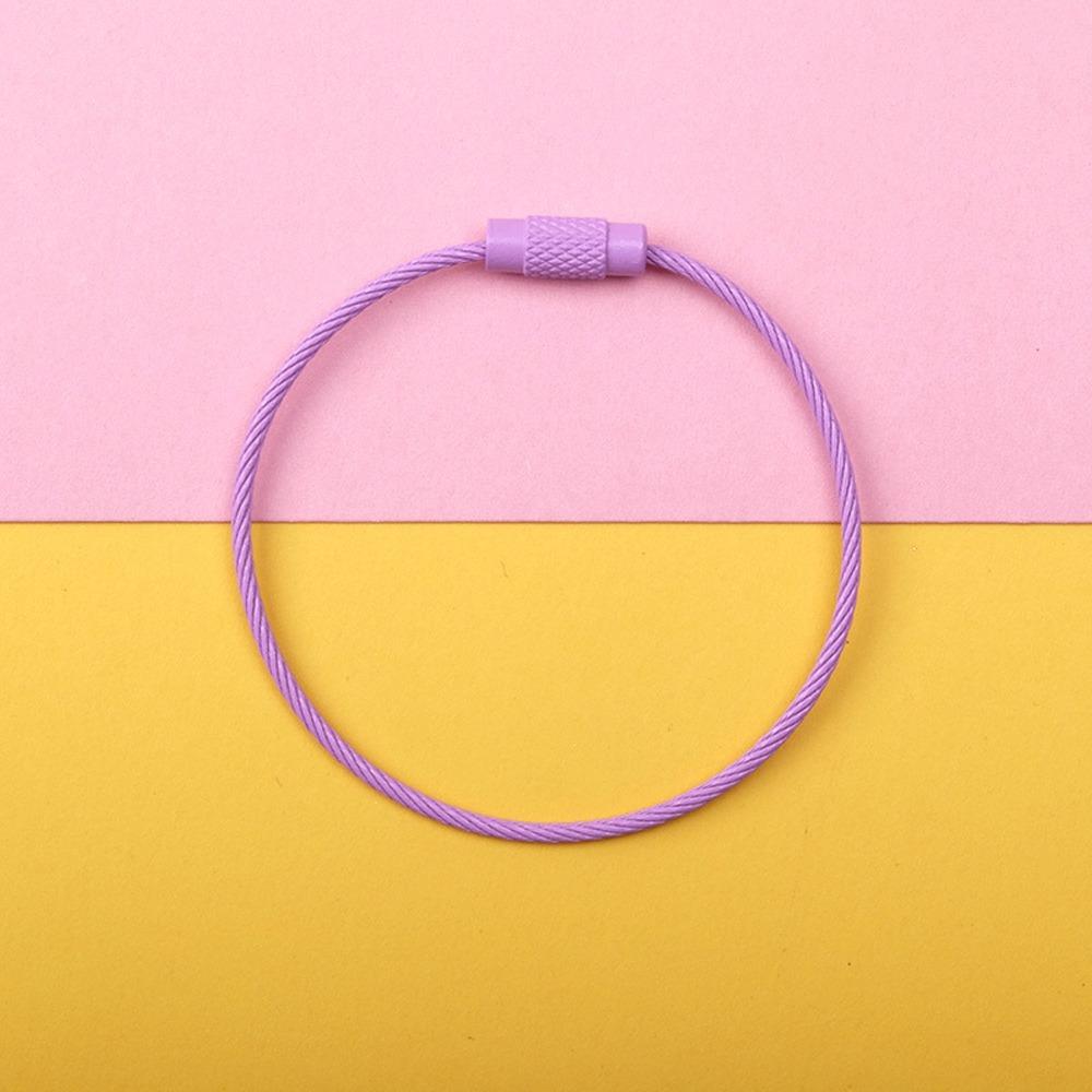 5/10pcs Screw DIY Rope Rotating Metal Material Key Ring Wire Ring Key Chain Buckle