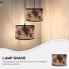 Абажур для барабанной лампы, E27 Винтажный абажур с бамбуковым узором, чехол для люстры, сменные световые аксессуары для подвесного светильника, торшера, 30X30x20 см