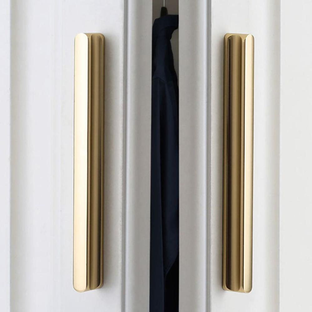 Современные алюминиево-цинковые ручки для дверей в форме стержня, ручки для ящиков, мебельная фурнитура