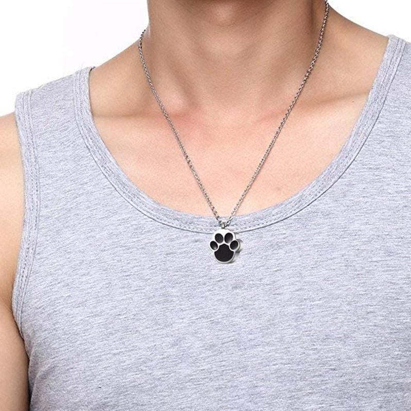 New Create Beautiful Memories Forever with This Exquisite and Elegant Paw Print Necklace - Cherish Your Beloved Pet with a Heart