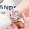 Silver Stainless Brand Pink Watch for Women Women's Wristwatch, Stylish, Business-Style, Steel, Waterproof, Name, Luxury, Gift, Simple, Cute,