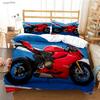 Moto Racing Casal All Season Duvet Cover Comforter Bedding Sets Soft Quilt Cover and Pillowcases Boys Single/Double/Queen/King
