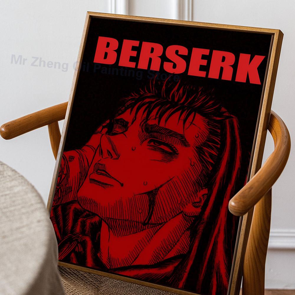 Аниме B-berserk-k Плакат Самоклеящаяся Художественная Водонепроницаемая Бумажная Наклейка Кофейня Бар Комната Декор Стены