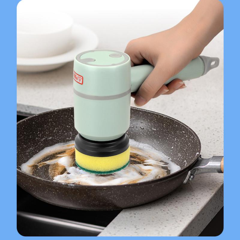 Электрическая щетка для чистки, автоматическая беспроводная щетка для мытья посуды, перезаряжаемая от USB, кухня