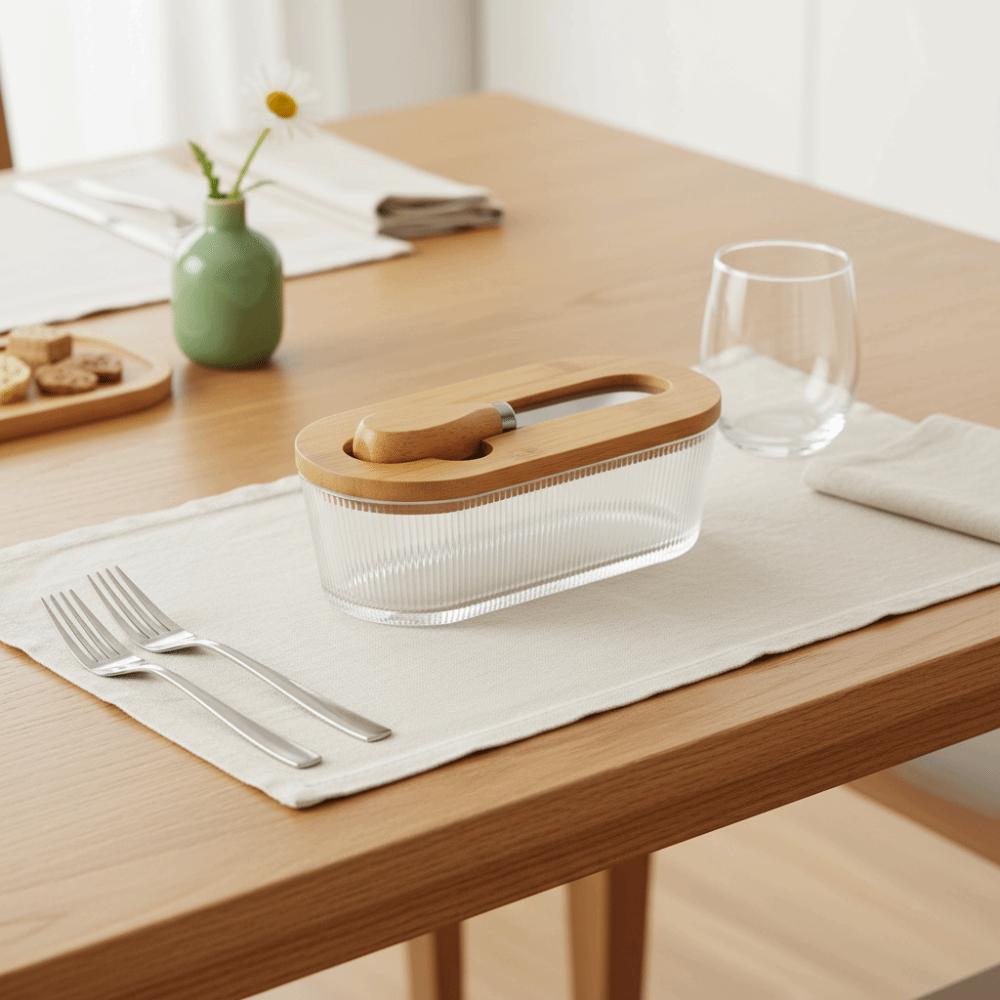 Oval Shape Butter Container Visible Butter Dish Durable Butter Tray  Lunch