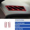2x Red Carbon Fiber Car Front Dashboard AC Outlet Cover For Chevrolet Camaro 10