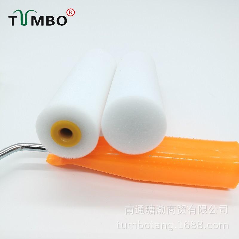 4-Inch Flat Head Water-Based Sponge Roller Brush for Touch-Up Painting and Wall Repairs