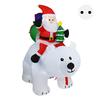 Рождественский надувной белый медведь 6.8 футов водонепроницаемый рождественский надувной двор украшение со светодиодными огнями