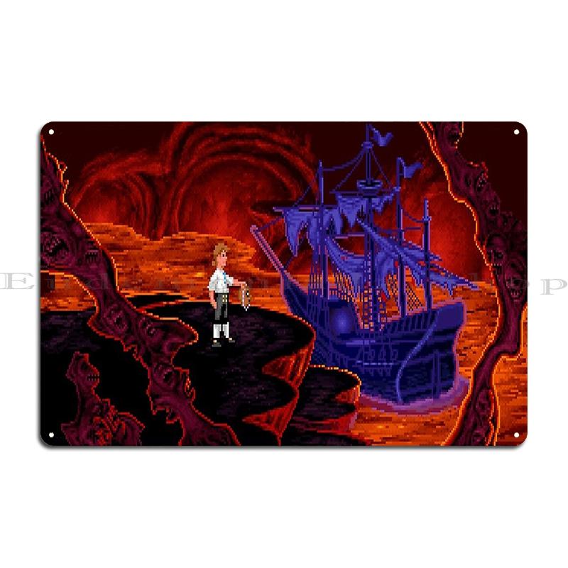 LeChucks Ship Monkey Island Insult Sword Fighting Metal Plaque Club Printing Decoration Create Custom Tin Sign Poster
