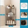 Bathroom Standing Shelf Shower Organizer Stand Rolling Storage Cart for Laundry Rooms
